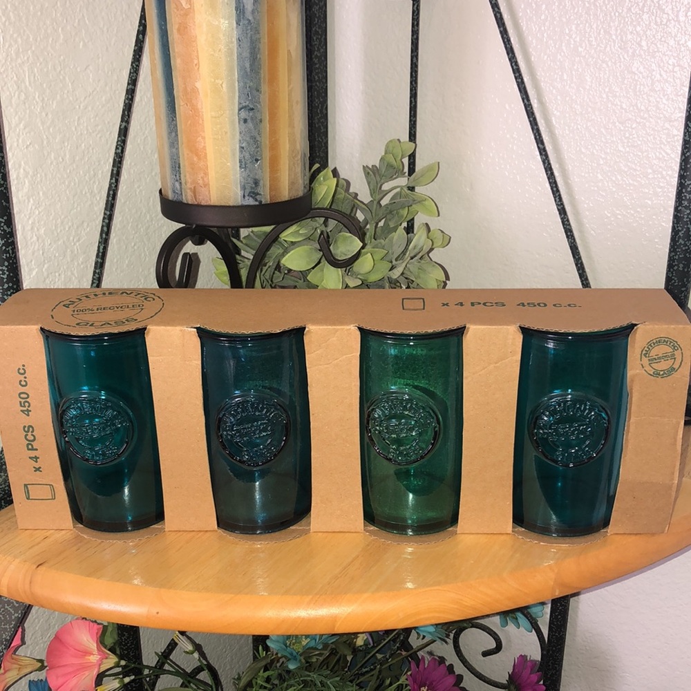 San Miguel authentic recycled glass cups